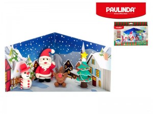 Tvoriv hmota / plastelna Paulinda Merry Christmas 6x14g s doplnkami asst 8 druhov v krabici 12ks v