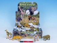 Zvieratká safari / ZOO plast 8-13cm asst 8 druhov 36ks v boxe