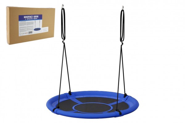 Teddies Houpací kruh modrý 80 cm látková výplň v krabici 60x37x7cm