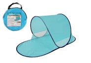 Stan plážový s UV filtrom 140x70x62cm samorozkladací polyester/kov ovál modrý v látkovej taške