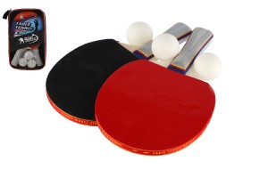 Sada stoln tenis ping pong 2ks rakety + 3 loptiky v puzdre