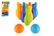 Kolky 10ks + lopty 2ks plast v sku 22,5 x43cm