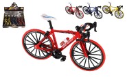 Bicykel prstov kov/plast 19 cm 4 farby 6 ks v boxe
