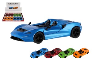 Auto Kinsmart McLaren Elva kov/plast 13cm na sptn natiahnutie 4 farby 12ks v boxe