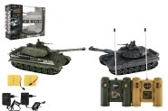 Tank RC 2ks 36cm + dobíjacia pack tanková bitka so zvukom so svetlom v krabici