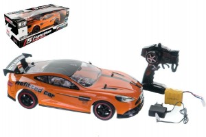Auto RC oranov plast 40cm 27MHz na batrie + dobjacie pack v krabici 56x20x24cm