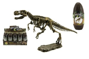 Vejce dinosaurus 3D kostra plast 18cm asst mix druh 10ks v boxu