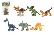 Dinosauři veselí plast 9-11cm 6ks v sáčku