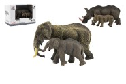 Zvieratká safari ZOO 14cm sada plast 2ks 2 druhy v krabičke 16x11x9,5cm
