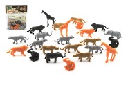 Zvieratko safari ZOO s mapou plast 3-5cm 24ks v sku