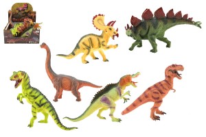 Dinosaurus 25-32cm plast 6 druh 6 ks v boxu