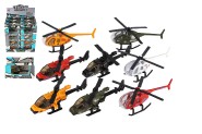 Vrtuľník/Helikoptéra kov/plast 10cm mix farieb 12x9x5cm v krabičke 24ks v boxe