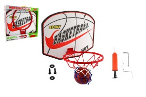 Basketbalov ko devo/kov/ska/m s pumpikou v krabici 49x42x4cm
