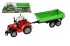 Traktor s vlekem a vklopkou plast 35cm 2 barvy na setrvank v blistru