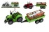 Traktor s prvesom a zvieratkami plast 35cm asst 3 farby na zotrvank v blistri