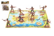 Figúrky indiáni s mapou plast 6cm v sáčku
