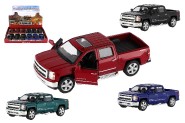 Auto Kinsmart Chevrolet 2014 Silverado kov/plast 13cm 4 farby na sptn natiahnutie 12ks v boxe