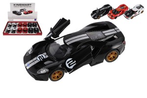 Auto Kinsmart Ford GT 1:38 12,5cm kov/plast 3 farby na sptn natiahnutie 12ks v boxu