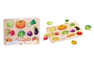 Puzzle/Vkladaka doskov zelenina drevo vo flii 30x21cm 18m+