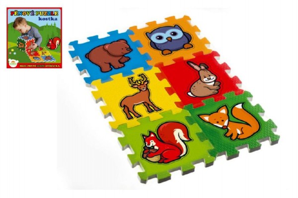 Pěnové puzzle Moje první lesní zvířátka 15x15x1,2cm 6ks MPZ