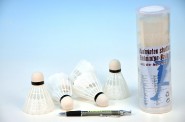 Loptiky/Koky na badminton biele plast 5ks v tube