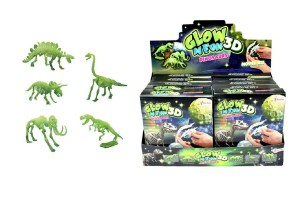 Dinosaurus svtc skldaka 3D plast asst mix druh v krabice 10ks v boxu