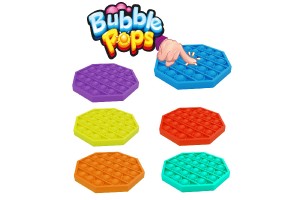 Bubble pops - Praskajc bubliny silikon antistresov spol. hra  6 barev 12,5x12,5cm v sku