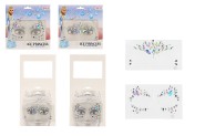 Tvárové zdobiace diamanty / kamienky Ľadová princezná plast 2 druhy v sáčku 18x17,5cm