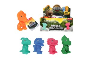 Dinosaurus gumov 8cm 5 druh 12ks v boxu