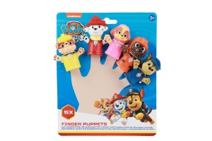 Masek prstov 5ks Tlapkov patrola/Paw patrol guma 6cm na kart 16,5x20cm