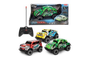 Auto RC ternn plast 16cm 27MHz na baterie svtc 3 druhy v krabici 24x12,5x13cm
