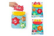 Vodn mlnek s psavkou do vany plast 17x23cm 2 barvy  v krabici 18x24,5x6cm 12m+