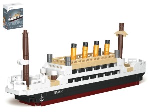 Stavebnice mini KOCO Titanic plast 271ks v krabice 11x15x6cm