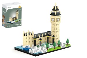 Stavebnice mini KOCO Big Ben plast 523ks v krabice 12,5x17x7cm