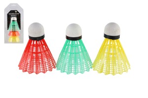 Mky/Koky na badminton barevn 3ks plast v blistru 11x21cm