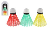 Míčky/Košíčky na badminton barevné 3ks plast v blistru 11x21cm