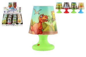 Mini lampika s dinosaurom na stl plast 8x11cm na batrie 4 druhov 12ks v boxe