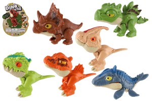 Dinosaurus hryzac plast 8cm mix druhov na karte 13x16x4cm
