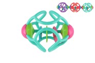 Hrklka / Hryztko loptika plast 12cm 3 farby na karte v sku 0m+