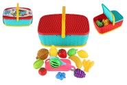 Piknikov kok - ovocie/zelenina krjacia 15ks plast 2 farby 28x20cm
