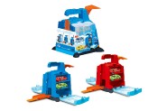 Gar + 2 auta plast s vystelovacm mechanismem 16x19x15cm