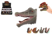 Mauka hlava dinosaura guma 5x10cm mix druhov 12ks v boxe