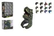Prstienok dinosaurus nastaviten plast 2x4cm mix druhov v blistri 24ks v boxe