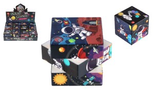Kocka hlavolam vesmr 3x3x3 plast vo flii 6x6x6cm 12ks v boxe