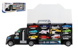 Auto kamin prepravnk + dopravn prostriedky plast 50cm na von beh v krabici 51x18x10cm