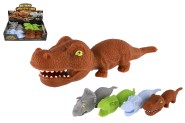 Dinosaurus plnen pieskom 180g makac antistresov silikn 18cm 4 farby v sku 12ks v boxe