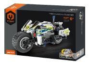 Stavebnice iM.MASTER policejn motorka na zptn nataen plast 193 dlk v krabici 29x20x6cm
