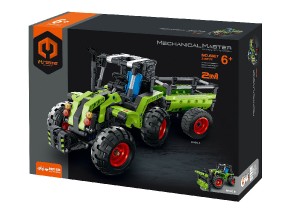 Stavebnice iM.MASTER traktor/traktor s valnkem 2v1 plast 346 dlk v krabici 31x23x6,5cm