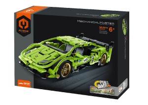 Stavebnice iM.MASTER auto sportovn plast 457 dlk na zptn nataen v krabici 31x23x6,5cm