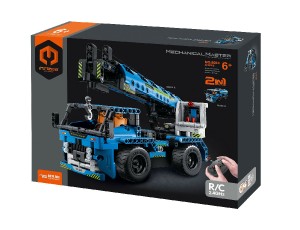 Stavebnice iM.MASTER nkladn auto RC 2v1plast 2,4GHz 401 dlk na baterie v krabici 35x27x7cm